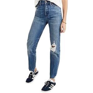 Madewell The Perfect Summer Jeans Distressed Raw Hem Denim 100% Cotton Blue 30